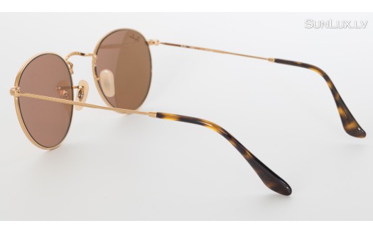 Ray-Ban Round Flat Lenses Copper Flash (RB3447N 001/Z2 50mm) saules brilles